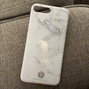 White marble matte iPhone 7 Plus loopy case